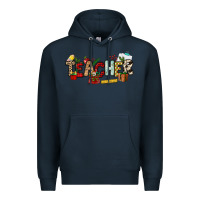 Navy Christmas Teacher Premium Hoodie - NancyCooperArtShop