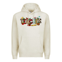Oatmeal Heather Christmas Teacher Premium Hoodie - NancyCooperArtShop