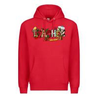Red Christmas Teacher Premium Hoodie - NancyCooperArtShop