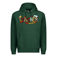 Sports Green Christmas Teacher Premium Hoodie - NancyCooperArtShop