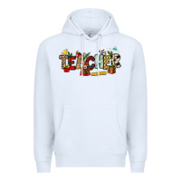 White Christmas Teacher Premium Hoodie - NancyCooperArtShop