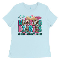 Baby Blue nursing diaries no sleep no money no life Ladies Tee - Zillion Design Studio