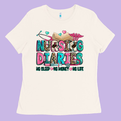 Nursing Diaries No Sleep No Money No Life Ladies Tee Designed By Zillion Design Studio