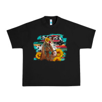 Black horse with sunflowers Urban Heavy Tee - Artiststas
