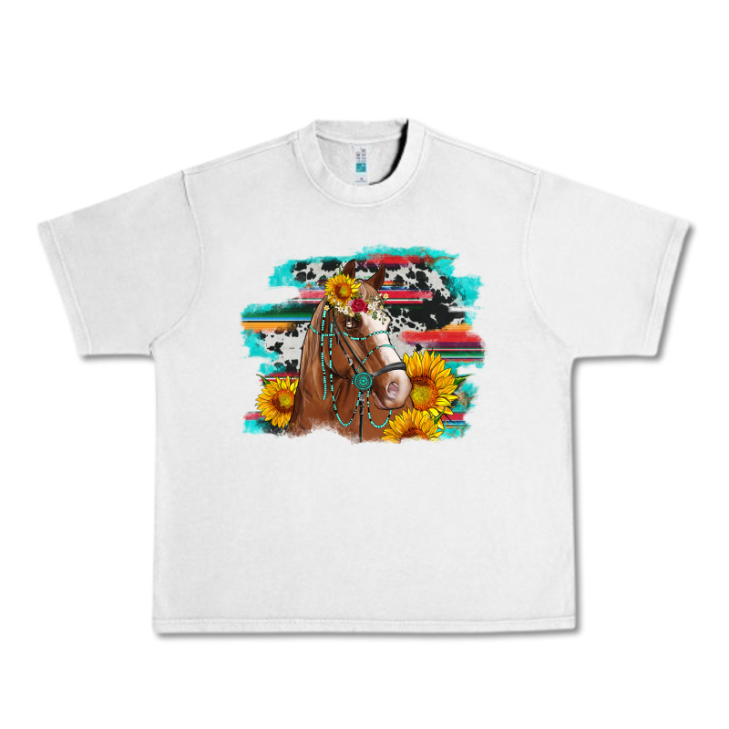 Horse With Sunflowers Urban Heavy Tee by Artiststas | Teevron