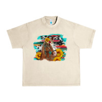 Sandshell horse with sunflowers Urban Heavy Tee - Artiststas