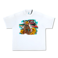 White horse with sunflowers Urban Heavy Tee - Artiststas