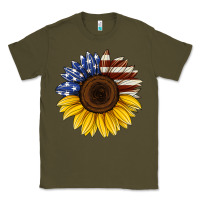 Army Green american flag sunflower Classic Tee - Jasminsmagicworld