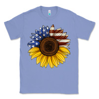 Colony Blue american flag sunflower Classic Tee - Jasminsmagicworld