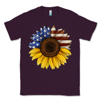 Plum american flag sunflower Classic Tee - Jasminsmagicworld