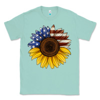 Seafoam american flag sunflower Classic Tee - Jasminsmagicworld
