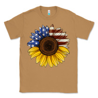 Toasted Coconut american flag sunflower Classic Tee - Jasminsmagicworld