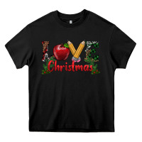 Black love christmas teacher Heavy Core Tee - RanaPortraitStore