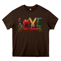 Chocolate Brown love christmas teacher Heavy Core Tee - RanaPortraitStore