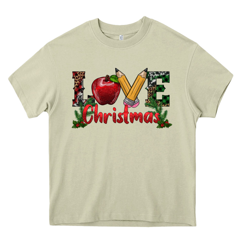 Love Christmas Teacher Heavy Core Tee by RanaPortraitStore | Teevron