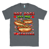 Charcoal Heather hot dogs are my valentine Classic Tee - AdoDesignShop