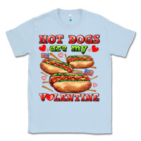 Dusty Blue hot dogs are my valentine Classic Tee - AdoDesignShop