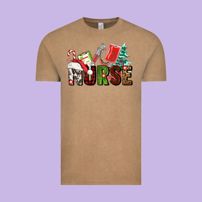Christmas Nurse Vintage Tee Designed By Adodesignshop