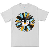 Dove Grey penguin sunflower Premium Tee - RanaPortraitStore