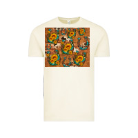 Vintage Arctic sunflower turquoise leopard cowhide horseshoe Vintage Tee - Artiststas
