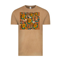 Vintage Camel sunflower turquoise leopard cowhide horseshoe Vintage Tee - Artiststas