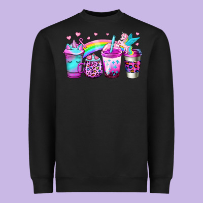 Unicorn Coffee Heavyweight Sweatshirt Designed By Jasminsmagicworld