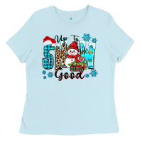 Baby Blue up to snow good Ladies Tee - Zillion Design Studio