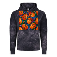 Cloud Black halloween pumpkin and candy seamless pattern Vintage Hoodie - BundleAndBundleShop