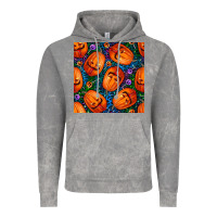 Cloud Rock halloween pumpkin and candy seamless pattern Vintage Hoodie - BundleAndBundleShop