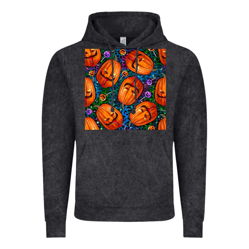 Halloween Pumpkin And Candy Seamless Pattern Vintage Hoodie by BundleAndBundleShop | Teevron