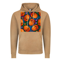 Vintage Camel halloween pumpkin and candy seamless pattern Vintage Hoodie - BundleAndBundleShop