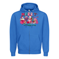 True Royal pink christmas coffee cups Zipper Hoodie - MaliasSmallBusiness