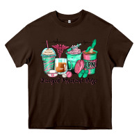 Chocolate Brown licensed practical nurse coffee cups Heavy Core Tee - Zillion Design Studio