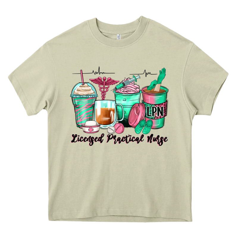 Licensed Practical Nurse Coffee Cups Heavy Core Tee by Zillion Design Studio | Teevron