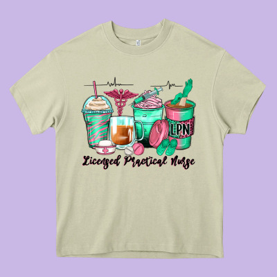 Licensed Practical Nurse Coffee Cups Heavy Core Tee Designed By Zillion Design Studio
