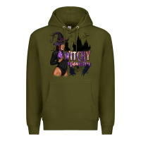 Army Green Witchy Woman Premium Hoodie - texasbilliewilder