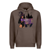 Coffee Witchy Woman Premium Hoodie - texasbilliewilder