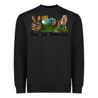 Black Peace Love Nubian Goat Heavyweight Sweatshirt - LillyAllenDesigns