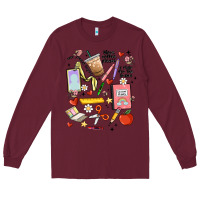 Burgundy can't talk right now doing teacher stuff Long Sleeve Tee - MaliasSmallBusiness