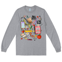 Heather Grey can't talk right now doing teacher stuff Long Sleeve Tee - MaliasSmallBusiness