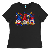 Black American gnomes with sunflowers Ladies Tee - texasbilliewilder