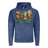Vintage Denim moody before coffee longhaired cow coffee Vintage Hoodie - Jasminsmagicworld