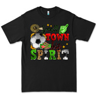 Black small town big spirit soccer Premium Tee - Zillion Design Studio