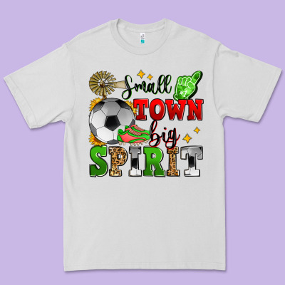 Small Town Big Spirit Soccer Premium Tee Designed By Zillion Design Studio