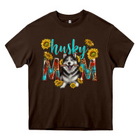 Chocolate Brown western alaskan husky mom Heavy Core Tee - texasbilliewilder