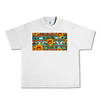 Lunar Rock aztec sunflower cowhide license plate Urban Heavy Tee - Artiststas