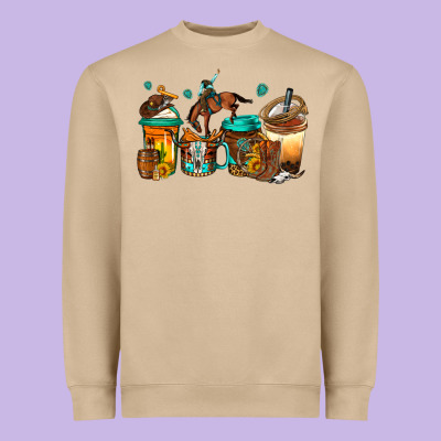 Rodeo Coffee Heavyweight Sweatshirt Designed By Jasminsmagicworld