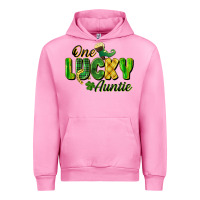 Fuchsia Pink One Lucky Auntie St. Patrick's Day Urban Hoodie - CowGirlArtShop