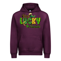 Mauve Wine One Lucky Auntie St. Patrick's Day Urban Hoodie - CowGirlArtShop