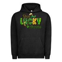 Pigment Black One Lucky Auntie St. Patrick's Day Urban Hoodie - CowGirlArtShop